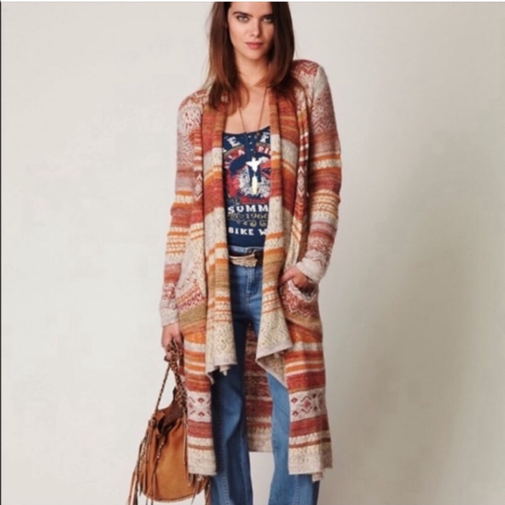 ✨🍂RARE🍂✨Free People Boho Aztec Cardigan